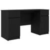 vidaXL Scrivania Rovere nero Legno ingegnerizzato 140 x 49 x 76 cm