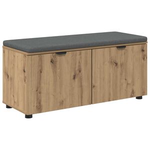 vidaXL Panca per ingresso Rovere Artigianale 100 x 38 x 46 cm