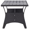 vidaXL Tavolo da Giardino Nero 120x70x66 cm in Polyrattan