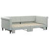 vidaXL Divano Letto con Letto Estraibile Grigio Chiaro 90x190 Velluto