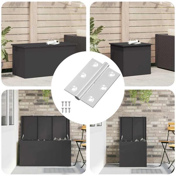 vidaXL Cerniera 12 pcs Argento 50 x 38 x 1,3 mm Acciaio