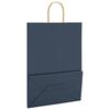 vidaXL Sacchetti di Carta 250 pz con Manici Blu 32x17x44 cm