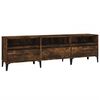 vidaXL Mobile Porta TV Rovere Fumo 150x30x44,5 cm in Legno Multistrato