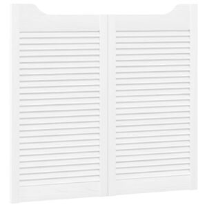 vidaXL Porte Swing 2 pz 90 x 50 cm Legno Massello di Pino Bianco