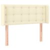 vidaXL Testiera ad Orecchio Crema 103x16x78/88 cm in Similpelle
