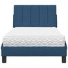 vidaXL Letto con Materasso Hanko Blu 90x200 cm in Tessuto