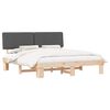 vidaXL Letto con Testiera Rivestita Grigio scuro 180 x 200 cm