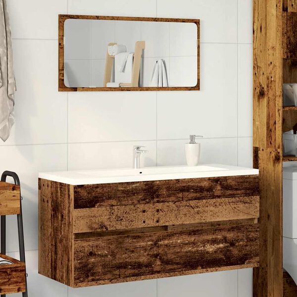 vidaXL Mobile Lavabo Legno Antico 100x38,5x45 cm in Legno Multistrato