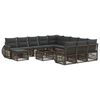 vidaXL Set Divano da Giardino 13 pz Grigio polyrattan