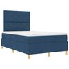 vidaXL Letto a Sorgente LED con materasso Blu 120 x 190 cm Tessuto