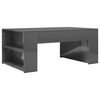 vidaXL Tavolino da Salotto Grigio Lucido 100x60x42cm Legno Multistrato