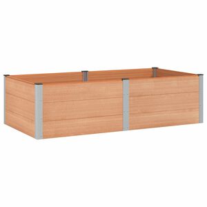 vidaXL Letto rialzato da giardino Marrone 200 x 100 x 54 cm