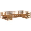vidaXL Set divano sezionale 7 pcs Naturale Legno di Acacia Massello
