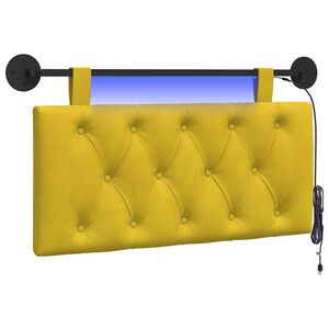 vidaXL Testiera sospesa Giallo Velluto