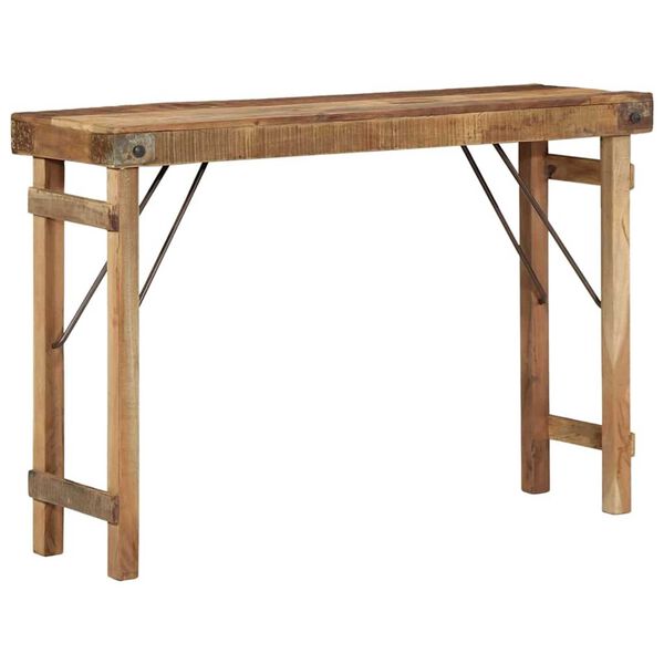 vidaXL Tavolino Marrone 110 x 35 x 76 cm Legno Recuperato Massello