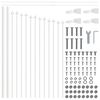 vidaXL Recinzione per Giardino 7 pcs Bianco 170 x 140 cm