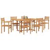 vidaXL Set da Pranzo per Giardino 7 pcs Naturale
