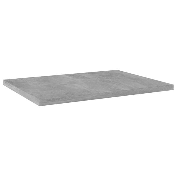 vidaXL Ripiani per Libreria 4pz Grigio Cemento 40x30x1,5cm Multistrato