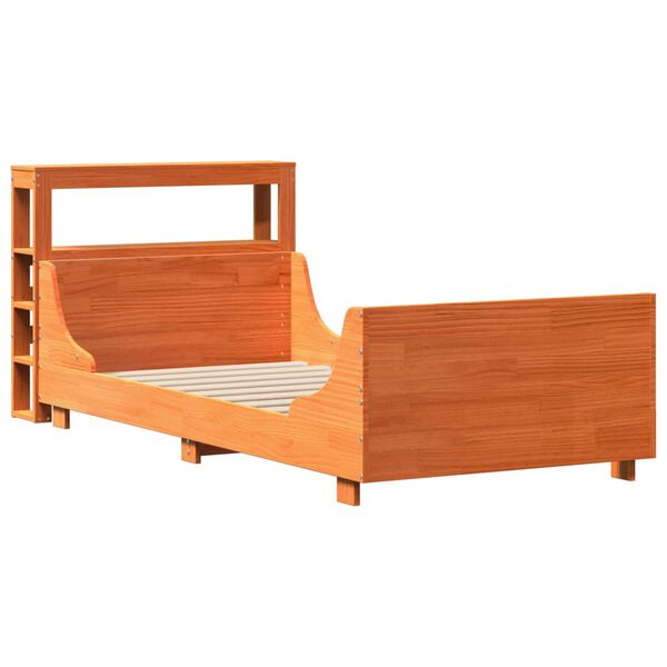 vidaXL Letto senza Materasso Marrone Cera 75x190 cm in Legno di Pino