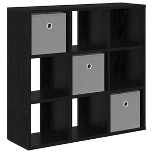 vidaXL Credenza Rovere Nero 73,5 x 24 x 69,5 cm