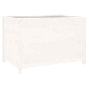 vidaXL Fioriera Rialzata Giardino Bianca 119,5x82,5x78cm Massello Pino