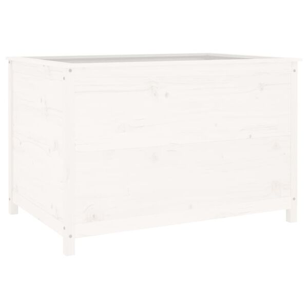 vidaXL Fioriera Rialzata Giardino Bianca 119,5x82,5x78cm Massello Pino