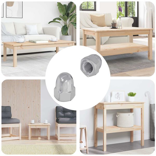 vidaXL Dado 2 pcs Argento M6 x 10 mm Ferro