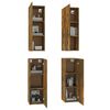 vidaXL Mobili TV 4 pz Rovere Fumo 30,5x30x90 cm in Legno Multistrato