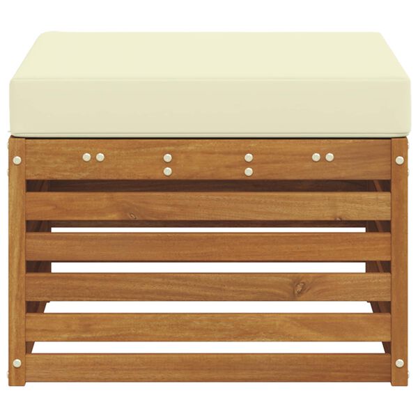 vidaXL Poggiapiedi da Esterno Legno di Acacia Massello Naturale