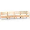 vidaXL Set Divani da Giardino 4 pz in Legno Massello di Pino