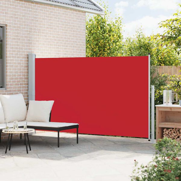 vidaXL Tenda Laterale Retrattile per Patio 180x300 cm Rossa