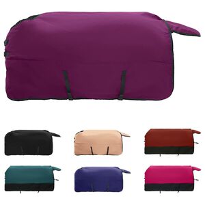 vidaXL Coperta per Cavalli Verde Scuro e Nero 75 cm Poliestere