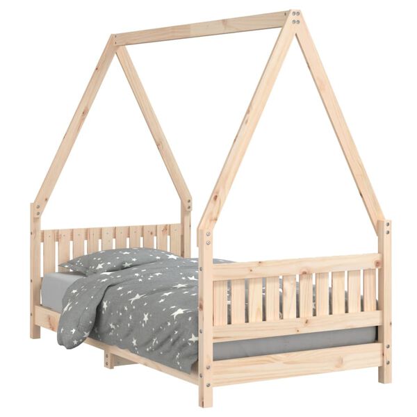 vidaXL Giroletto per Bambini 80x160 cm in Legno Massello di Pino