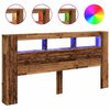 vidaXL Testiera LED Legno Antico 200x18,5x103,5 cm Legno Multistrato