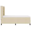 vidaXL Letto a Sorgente LED con materasso Crema 90 x 200 cm Tessuto