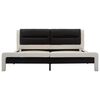 vidaXL Struttura del letto Bianco e Nero 120 x 200 cm Pelle Sintetica