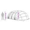 vidaXL Tenda da piscina a cupola Trasparente 538 x 440 x 204 cm