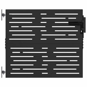 vidaXL Cancello da giardino con blocco Nero 85 x 100 cm