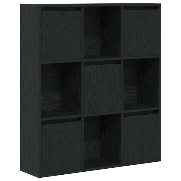 vidaXL Libreria Rovere Nero 89x24x101,5 cm in Legno Multistrato