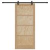 vidaXL Porta scorrevole ORKDAL Marrone 93 x 211 cm Pino massello