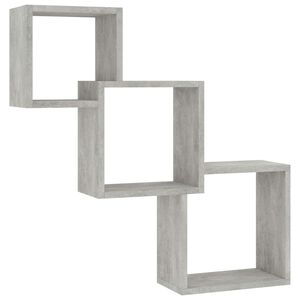 vidaXL Mensole a Muro Cubiche Grigio Cemento 68x15x68cm Multistrato
