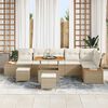 vidaXL Set Divano da Giardino 9 pcs Beige polyrattan