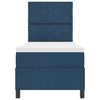 vidaXL Letto a molle con materasso Blu 80 x 200 cm Tessuto