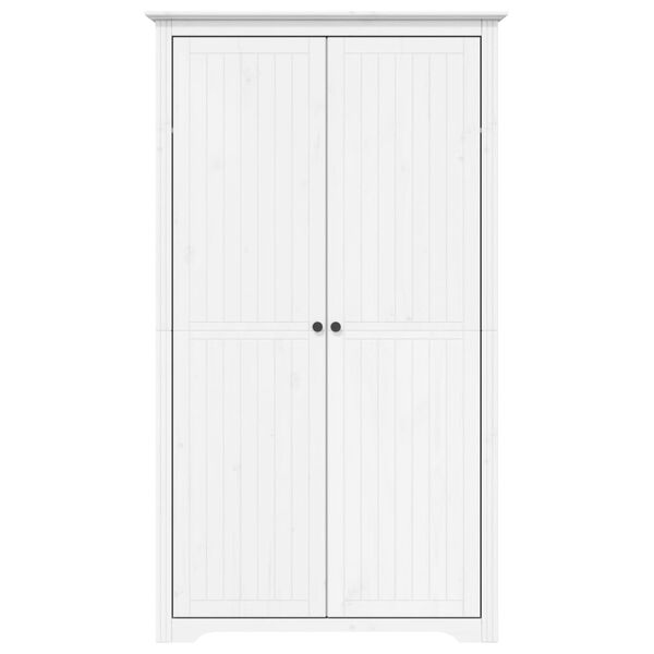 vidaXL Armadio BODO 99x53,5x173 cm in Legno Massello di Pino Bianco