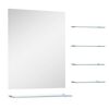 vidaXL Specchio da Parete con 5 Mensole Argento 50x60 cm