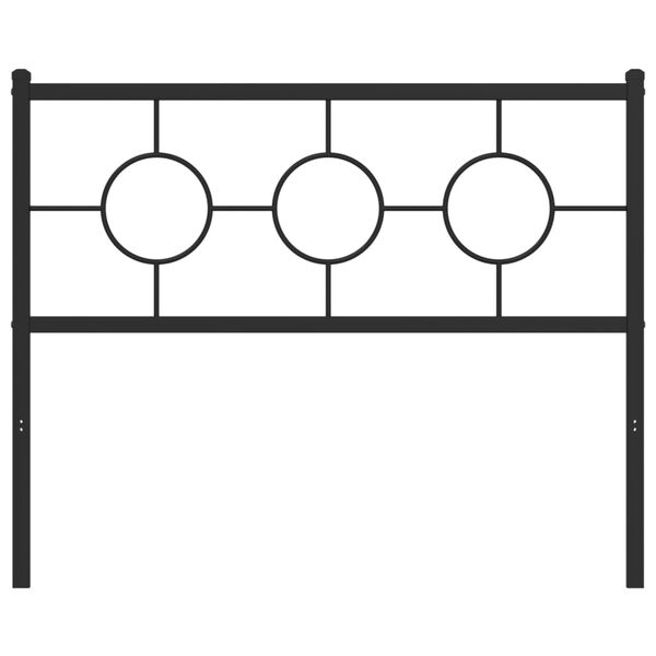 vidaXL Testiera in Metallo Nero 107 cm