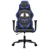 vidaXL Sedia da Gaming Nera e Blu in Similpelle