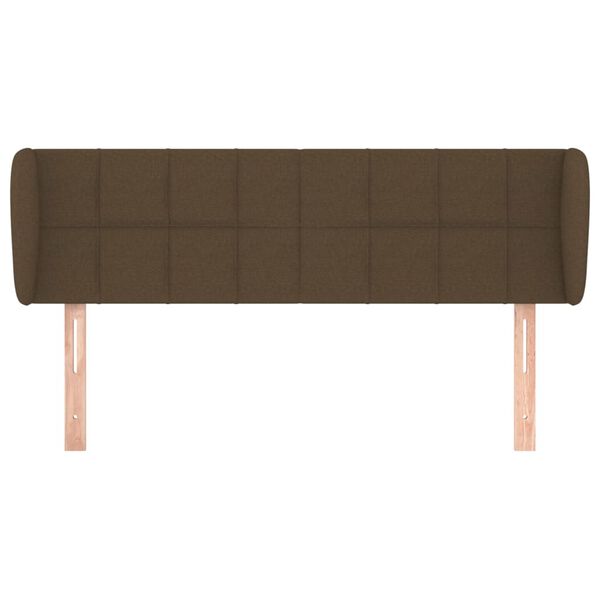 vidaXL Testiera ad Orecchio Marrone Scuro 147x23x78/88 cm in Tessuto