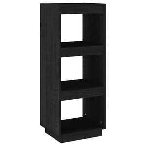 vidaXL Libreria/Divisorio Nero 40x35x103 cm in Legno Massello di Pino