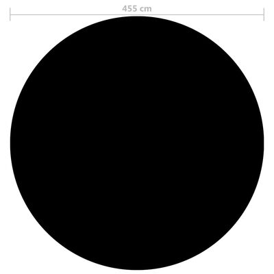 vidaXL Copertura per Piscina Nera 455 cm PE